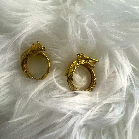 Auspicious Dragon & Phoenix twin ring - Picture 3 of 3